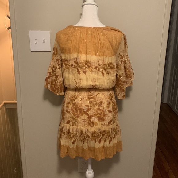 Spell & The Gypsy Collective Coco Lei Flutter Metallic Mini Play Dress Size XXS - Picture 16 of 16